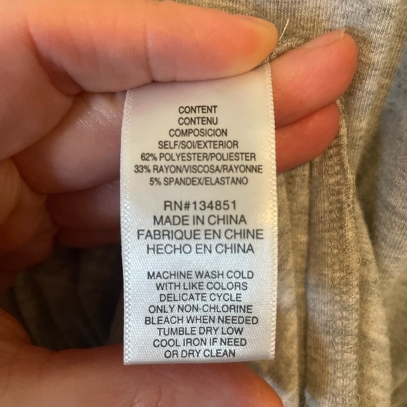 𝅺WAYF Padded Shoulder Midi Dress in light Heather gray - Picture 14 of 14